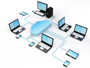 cloud mit Verbindung zu Computern
